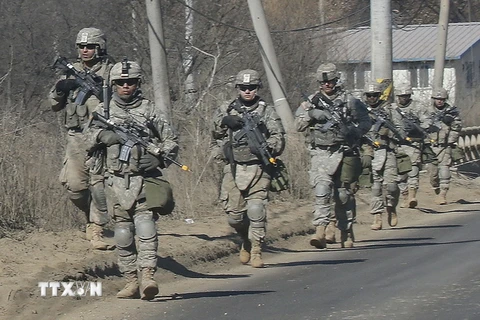 Binh lính Mỹ tại thành phố Paju ngày 7/2. (Nguồn: AFP/TTXVN)