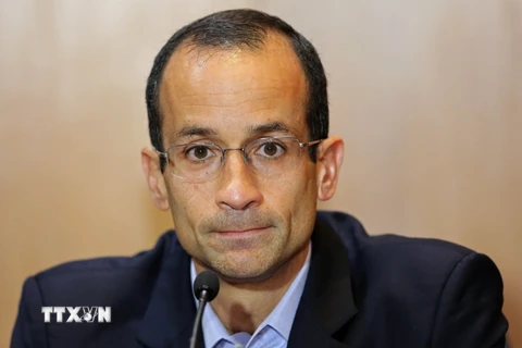 Ông Marcelo Odebrecht tại phiên điều trần của ủy ban của Quốc hội điều tra vụ tham nhũng Petrobras ở Curitiba, Brazil ngày 1/9/2015. (Nguồn: AFP/TTXVN)