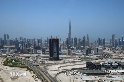 Tháp Burj Khalifa tại Dubai ngày 10/4. (Nguồn: AFP/TTXVN)