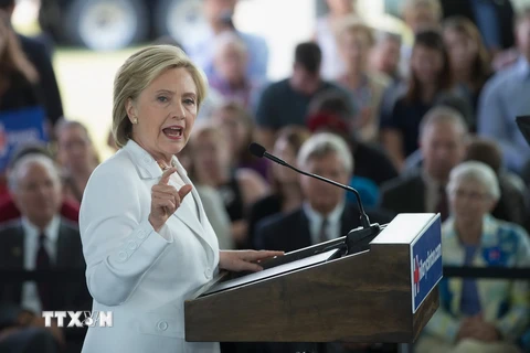 Ứng cử viên Tổng thống Mỹ Hillary Clinton. (Nguồn: AFP/TTXVN)