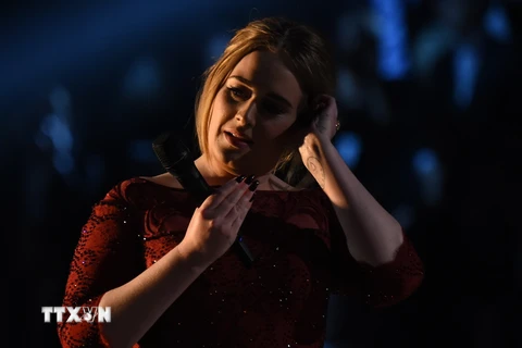 Ca sỹ Adele. (Nguồn: AFP/TTXVN)