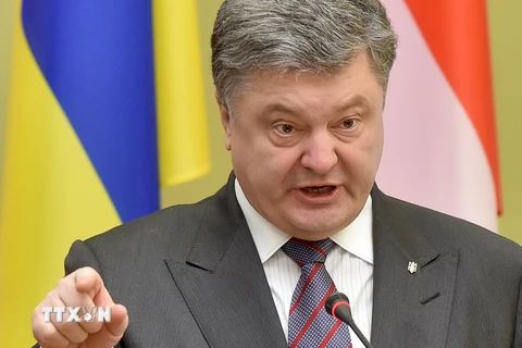  Tổng thống Ukraine Petro Poroshenko. (Nguồn: AFP/TTXVN)