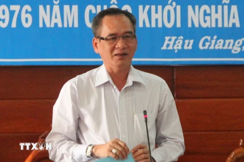 Chủ tịch tỉnh Hậu Giang Lữ Văn Hùng. (Ảnh: Xuân Dự/TTXVN)