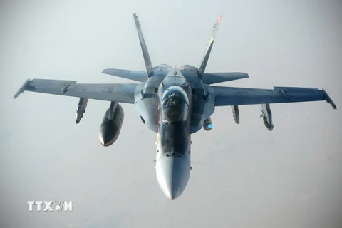Máy bay chiến đấu F/A-18E Super Hornet. (Nguồn: AFP/TTXVN)