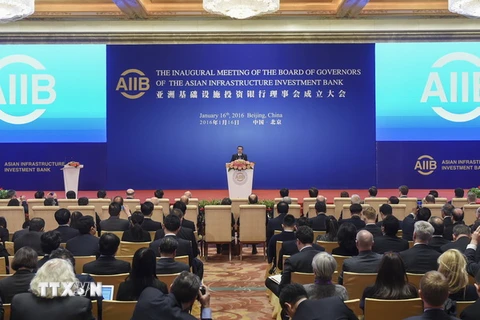  Lễ khai trương ngân hàng AIIB ở Bắc Kinh ngày 16/1. (Nguồn: THX/TTXVN)
