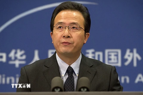 Người phát ngôn Bộ Ngoại Giao Trung Quốc Hồng Lỗi. (Nguồn: AFP/TTXVN)