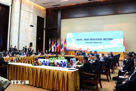 Quang cảnh Hội nghị cấp Bộ trưởng ASEAN-Ấn Độ. (Ảnh: Phạm Kiên/TTXVN)
