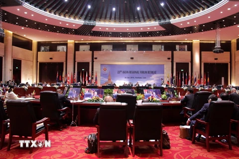 Toàn cảnh phiên họp hẹp Diễn đàn Khu vực ASEAN (ARF). (Ảnh: Phạm Kiên/TTXVN