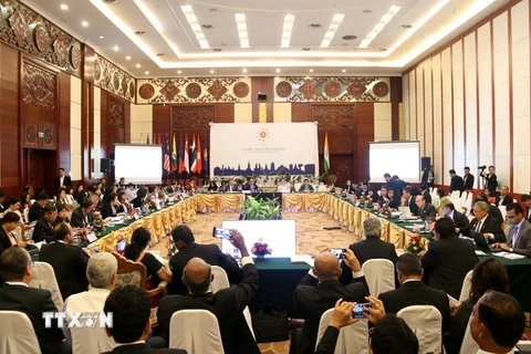 Toàn cảnh Hội nghị tham vấn Bộ trưởng Kinh tế ASEAN-Ấn Độ. (Ảnh: Phạm Kiên/TTXVN)