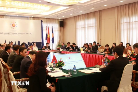 Hội nghị Bộ trưởng Kinh tế Mekong – Nhật Bản. (Ảnh: Phạm Kiên/TTXVN)