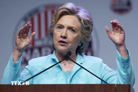 Ứng cử viên Tổng thống Mỹ, bà Hillary Clinton. (Nguồn: AFP/TTXVN)