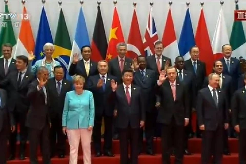 Chủ tịch Trung Quốc Tập Cận Bình và lãnh đạo các nước tham dự Hội nghị thượng đỉnh G20. (Nguồn: china.org.cn)
