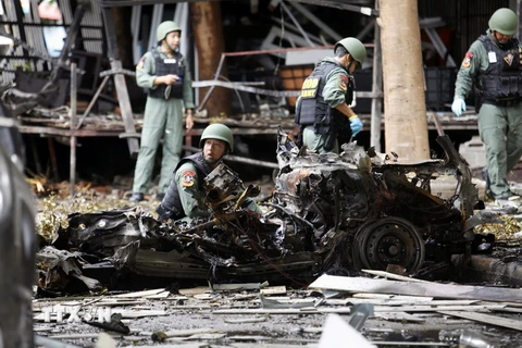 Hiên trường một vụ đánh bom ở Pattani, Thái Lan. Ảnh minh họa. (Nguồn: AFP/TTXVN)