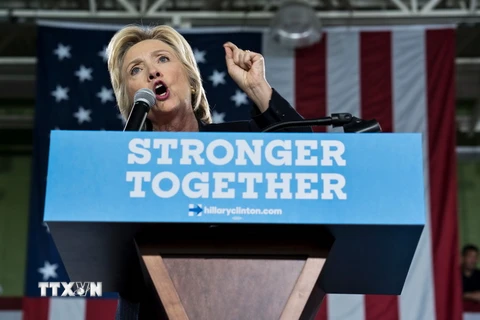 Ứng cử viên của đảng Dân chủ Hillary Clinton. (Nguồn: AFP/TTXVN)