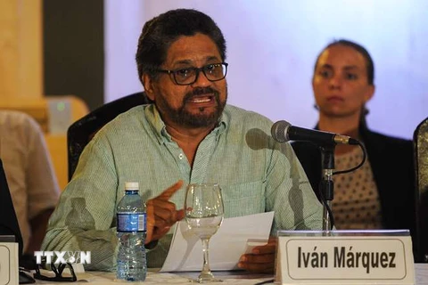 Trưởng đoàn đàm phán hòa bình của FARC Ivan Marquez. (Nguồn: AFP/TTXVN)