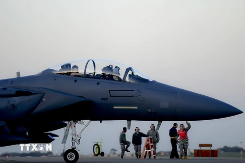 Máy bay chiến đấu F-15E của Mỹ. (Nguồn: AFP/TTXVN)