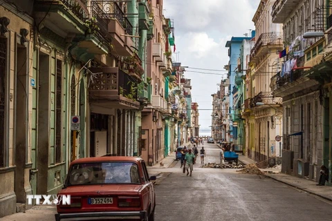 Trên một con phố ở La Habana. (Nguồn: AFP/TTXVN)