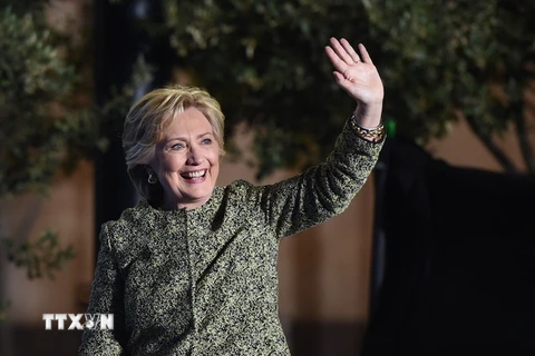 Bà Hillary Clinton trong chiến dịch vận động tranh cử ở Las Vegas, Nevada, Mỹ ngày 12/10. (Nguồn: AFP/TTXVN)