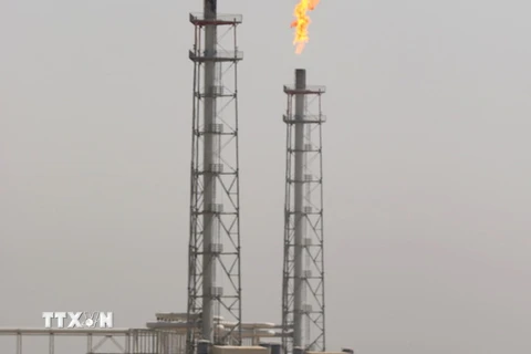 Cơ sở khai thác dầu Halfaya gần thành phố Amara, tỉnh Maysan, miền nam Iraq ngày 14/7. (Nguồn: AFP/TTXVN)