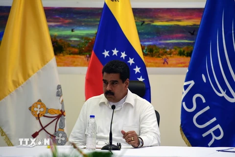 Tổng thống Nicolas Maduro phát biểu tại một sự kiện ở Caracas ngày 30/10. (Nguồn: AFP/TTXVN)