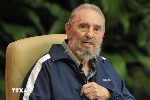 Lãnh tụ cách mạng Cuba Fidel Castro tại Đại hội Đảng Cộng sản Cuba ở Havana ngày 19/4. (Nguồn: AFP/TTXVN)