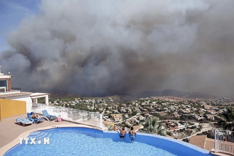 Một đám cháy rừng ở phía đông Tây Ban Nha ngày 5/9/2016. (Nguồn: AP/TTXVN) 