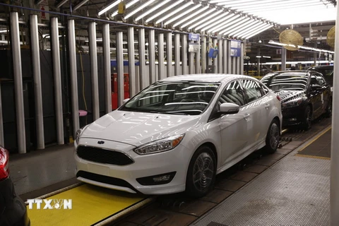  Dây chuyền sản xuất ô tô Ford tại một nhà máy ở Wayne, bang Michigan, Mỹ. (Nguồn: EPA/TTXVN)