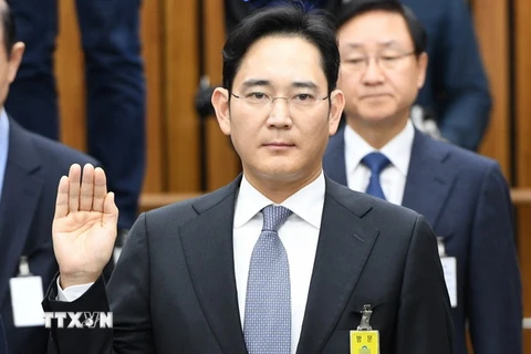  Phó Chủ tịch Tập đoàn Samsung Lee Jae-yong tại phiên điều trần của Quốc hội ở Seoul ngày 6/12. (Nguồn: AP/TTXVN)