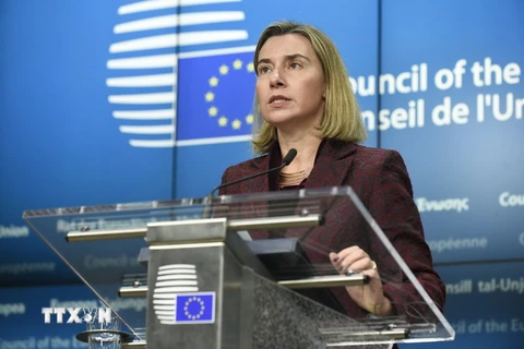 Đại diện cấp cao phụ trách chính sách an ninh và đối ngoại chung EU, bà Federica Mogherini. (Nguồn: AFP/TTXVN)