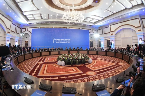 Toàn cảnh buổi hòa đàm tại Astana ngày 23/1. (Nguồn: THX/TTXVN)