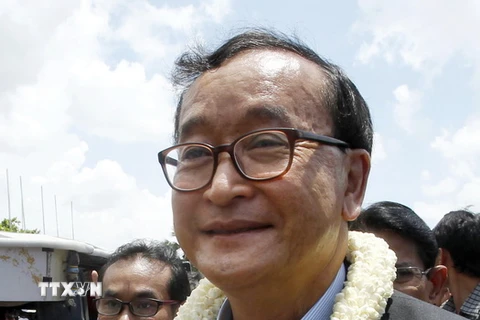 Ông Sam Rainsy. (Nguồn; AP/TTXVN)
