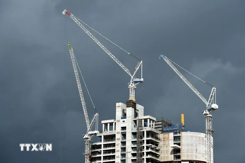 Quang cảnh tại một công trường xây dựng ở Sydney, Australia. (Nguồn: AFP/TTXVN)
