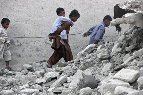 Sau một trận động đất ở Pakistan. (Nguồn: Reuters)