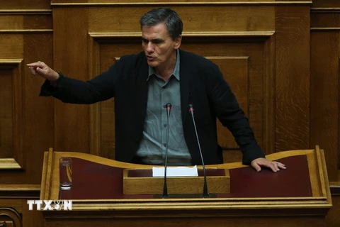 Bộ trưởng Tài chính Hy Lạp Euclid Tsakalotos. (Nguồn: EPA/TTXVN) 