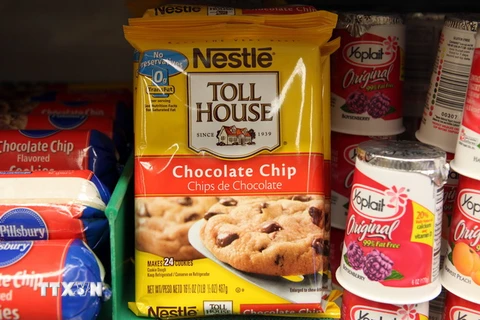 Sản phẩm bánh quy phủ vụn chocolate Toll House của Nestle. (Nguồn: AFP/TTXVN)