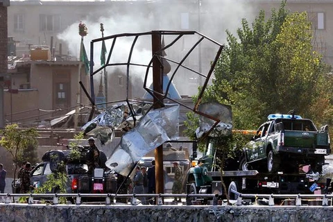 Hiện trường một vụ nổ bom tại thủ đô Kabul. Ảnh minh họa. (Nguồn: EPA)