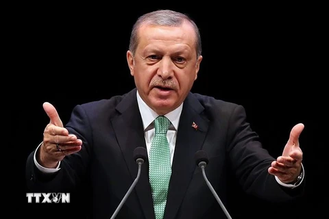 Tổng thống Thổ Nhĩ Kỳ Tayyip Erdogan. (Nguồn: AP/TTXVN)
