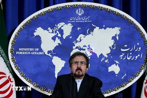 Người phát ngôn Bộ Ngoại giao Iran Bahram Qasemi. (Nguồn: Al-Manar TV/TTXVN)
