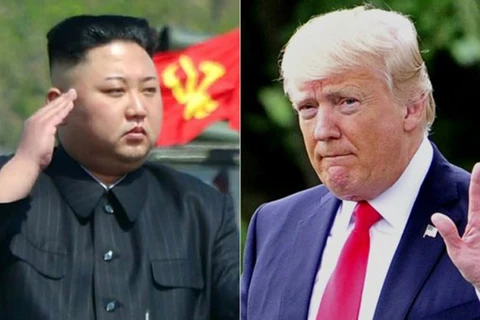 Tổng thống Mỹ Donald Trump (phải) và nhà lãnh đạo Triều Tiên Kim Jong-un. (Nguồn: Getty/TTXVN)