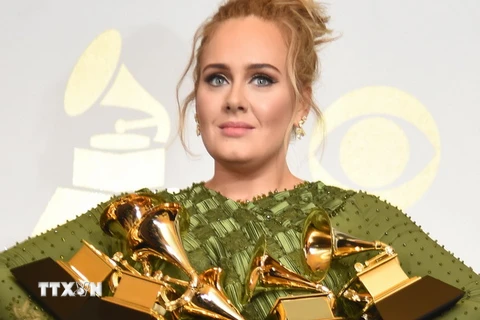 Họa mi nước Anh Adele có tổng số tài sản trị giá 125 triệu bảng. (Nguồn: AFP/TTXVN)