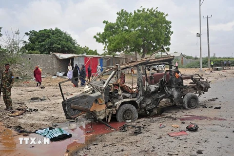  Hiện trường một vụ đánh bom ở Mogadishu ngày 9/4. Ảnh minh họa. (Nguồn: AFP/TTXVN)