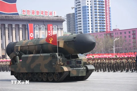 Một loại tên lửa của Quân đội Nhân dân Triều Tiên. (Nguồn: THX/TTXVN)