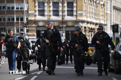 Cảnh sát Anh tuần tra tại London. (Nguồn: AFP/TTXVN)