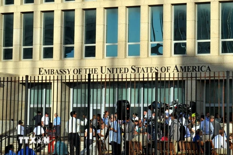 Đại sứ quán Mỹ tại Cuba. (Ảnh: Lê Hà/TTXVN)