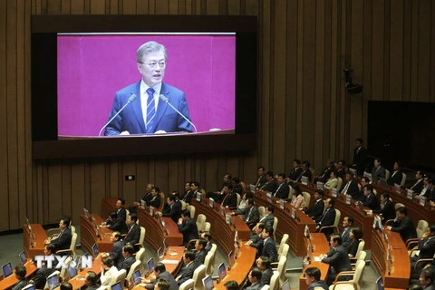 Phiên họp của Quốc hội Hàn Quốc ở Seoul ngày 12/6. (Nguồn: AFP/TTXVN)