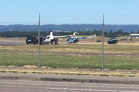 Sân bay nơi xảy ra vụ âm mưu đánh cắp máy bay trực thăng ở Hillsboro. (Nguồn: Twitter)