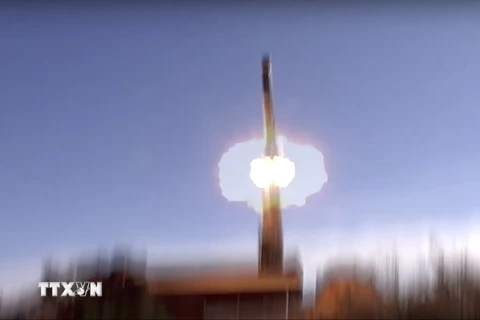 Tên lửa của Nga được phóng từ bệ phóng Bastion ngày 21/11/2016. Ảnh minh họa. (Nguồn: AP/TTXVN)