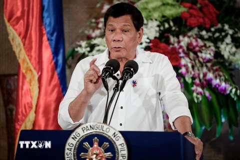 Tổng thống Philippines Rodrigo Duterte. (Nguồn: AFP/TTXVN)