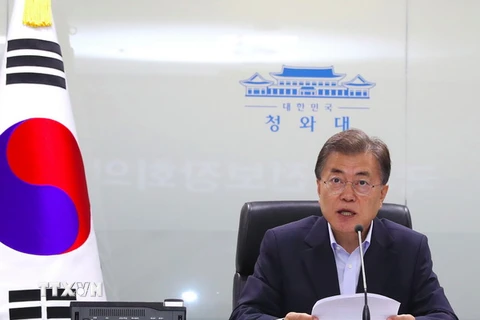 Tổng thống Hàn Quốc Moon Jae in. (Nguồn: AFP/TTXVN)