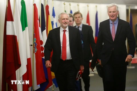 Lãnh đạo Công đảng Anh Jeremy Corbyn (trái). (Nguồn: AFP/TTXVN)